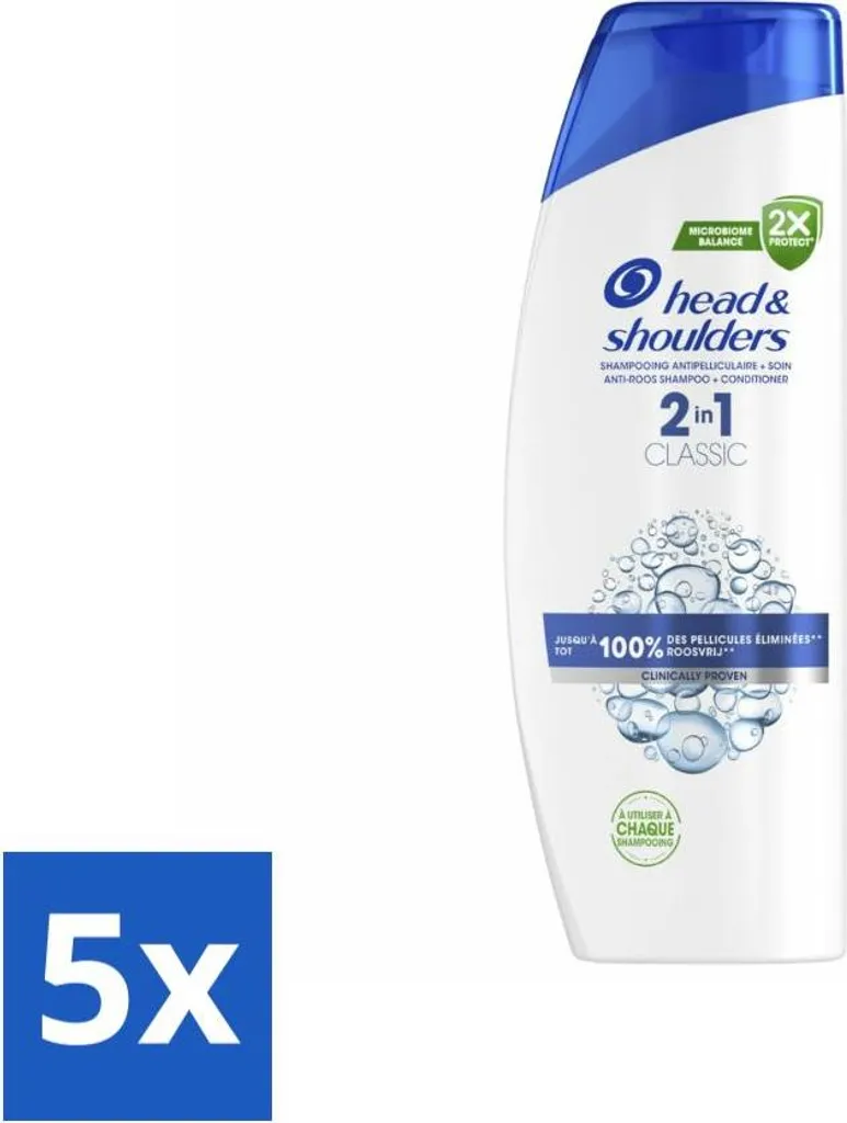 Multipack 5x Head & Shoulders 2 in 1 Classico 400ml - Offerta Risparmio