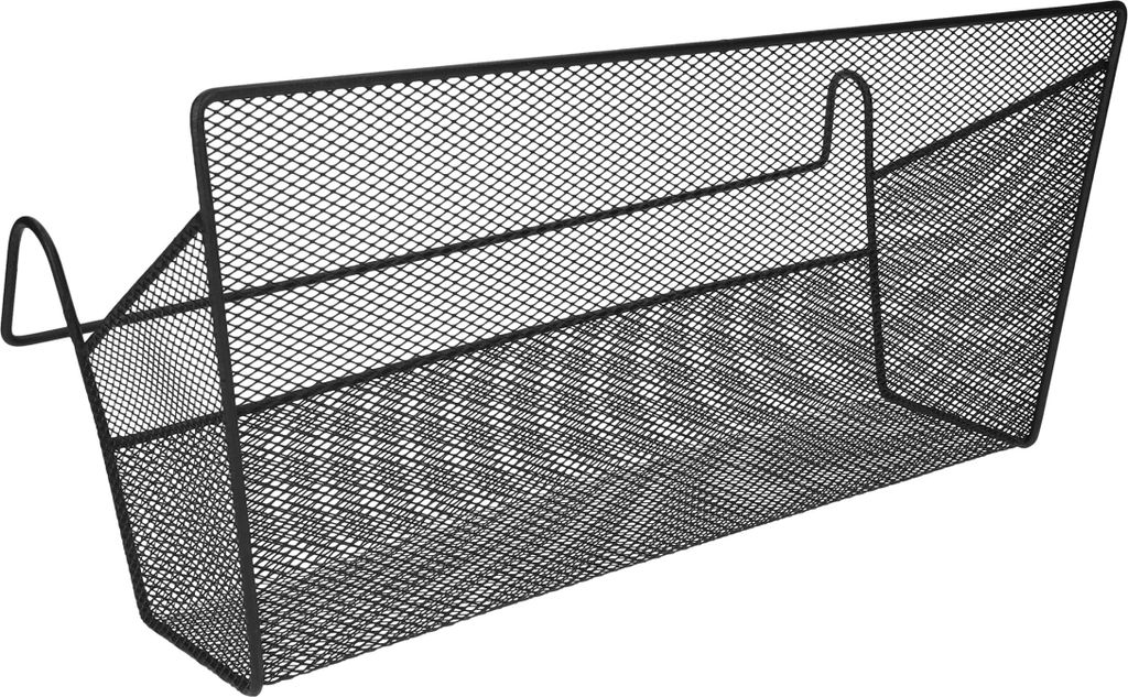 QUVIO Bed organiser - Nachttisch für Telefon & Bücher - Nachttisch - Aufbewahrung - Koffer - Metall - Schwarz - 15,5 x 39 x 19 cm (lxbxh)