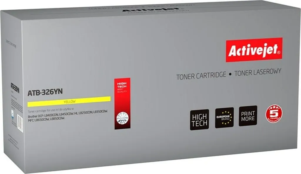 Risparmia 60% sul Toner Giallo Brother TN-326Y con Activejet Supreme