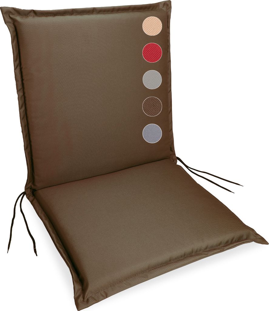 sunnypillow 1 Stück Gartenstuhlauflage 100 x 50 extra dick 9cm Niedriglehner Auflage waschbar wasserdicht Polsterauflagen Outdoor Stuhlauflage Pol...