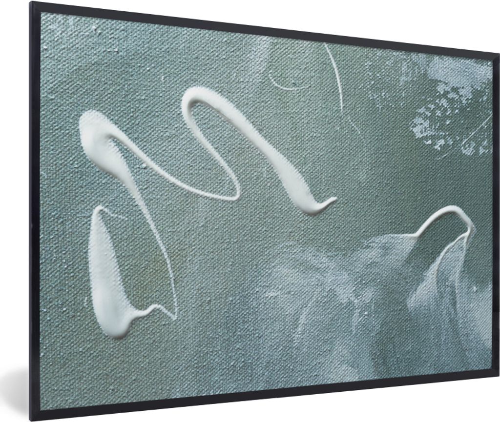 MuchoWow Gerahmtes Poster Acrylfarbe - Gestaltung - Abstrakt 60x40 cm - Poster mit Schwarzem Bilderrahmen Wandposter Rahmen Foto Bilder - Printin...