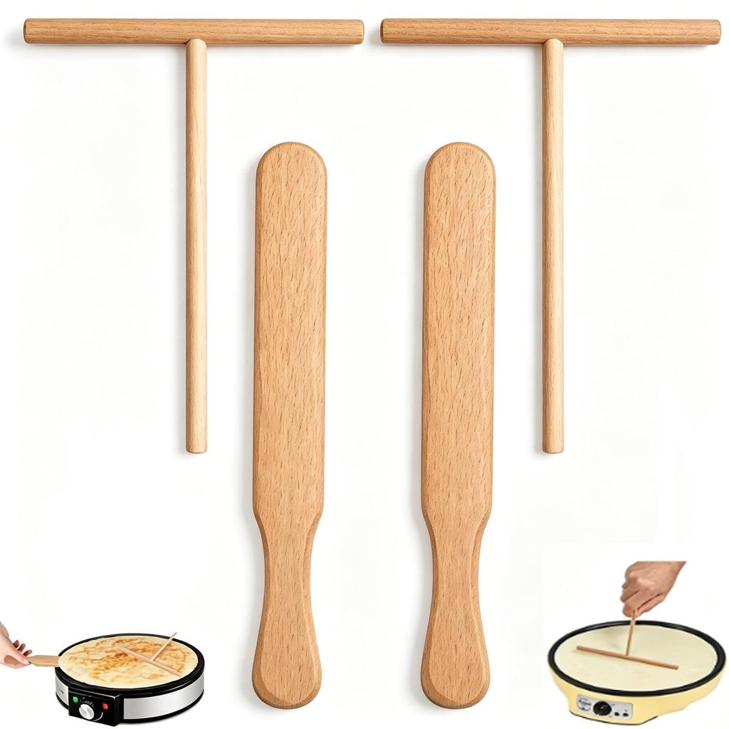 4-teiliges Set: Crêpe-Streicher, 2 Teigschaber aus Produktbild 