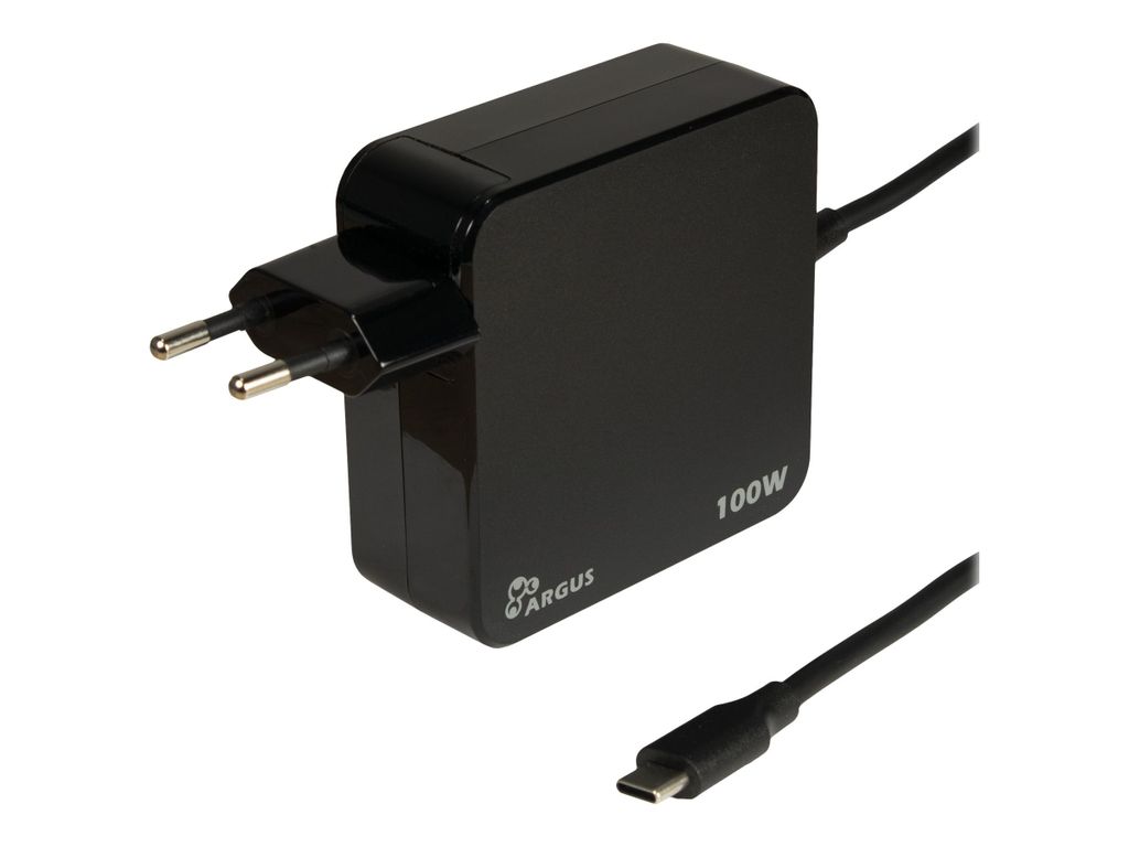 Ladegerät Argus PD-2100, USB-C Charger (schwarz, 1,80m Kabel, PD 3.0, 100 Watt)