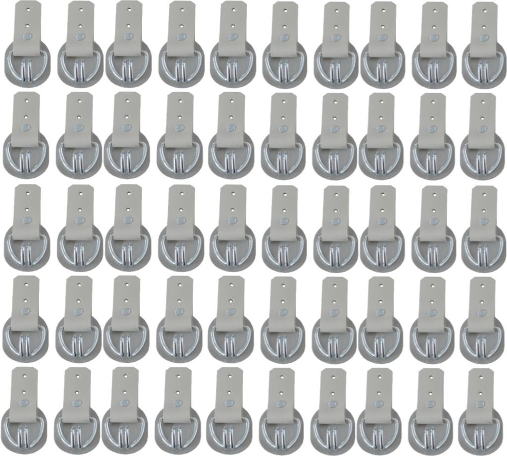 50 Stück - Aufrollkappe, Aufrollhaken, Drahthaken + Scheuerschutz, beige, Vers. 1