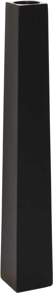 VIVANNO Kerzenständer Fiberglas OBELISK Säule, Schwarz matt - 11x11x80 cm