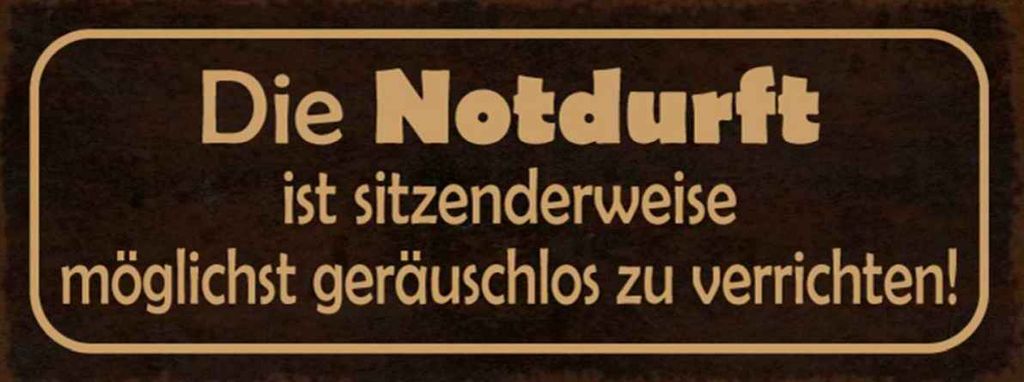 vianmo Holzschild 10x27 cm Notduft ist sitzenderweise Spruch Zitat