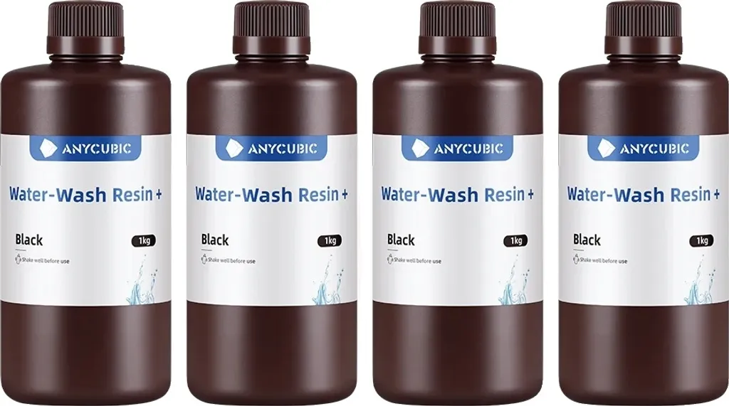 Résine d'Impression 3D Noire Liquide Lavable à l'Eau LCD 4 KG Pro