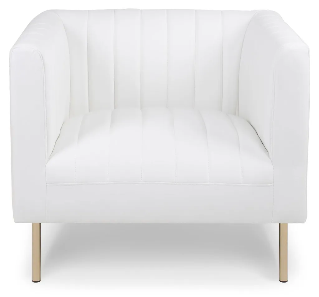 Fauteuil de relaxation moderne pour bureau ou salon Sacramento Blanc