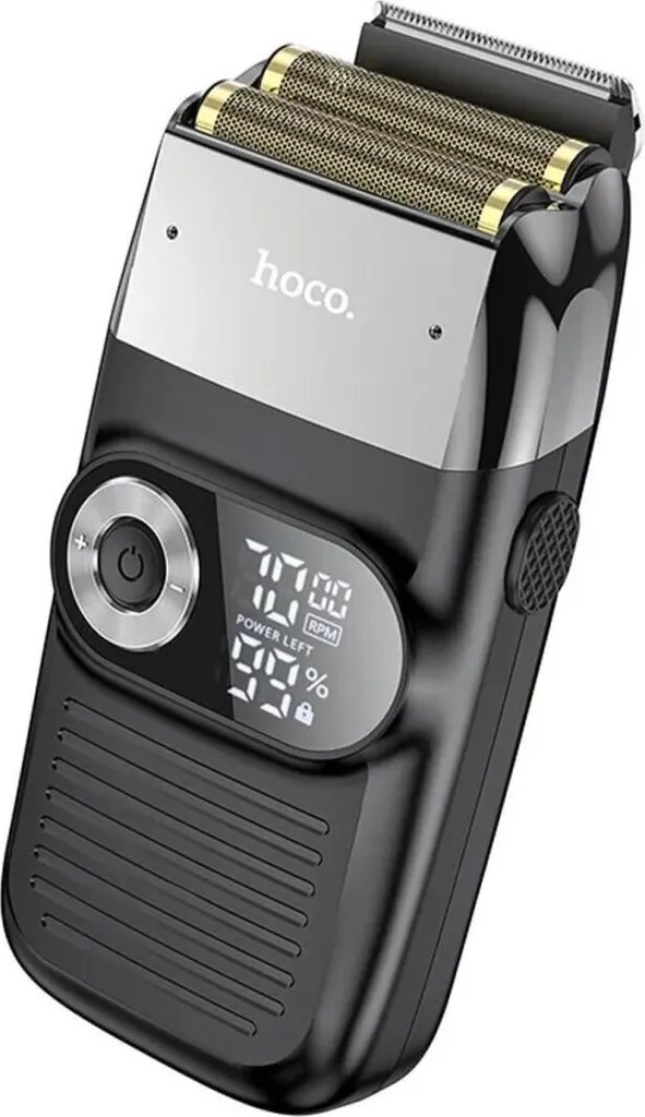 Rasoir visage noir 1400 mAh grande autonomie et affichage LED clair