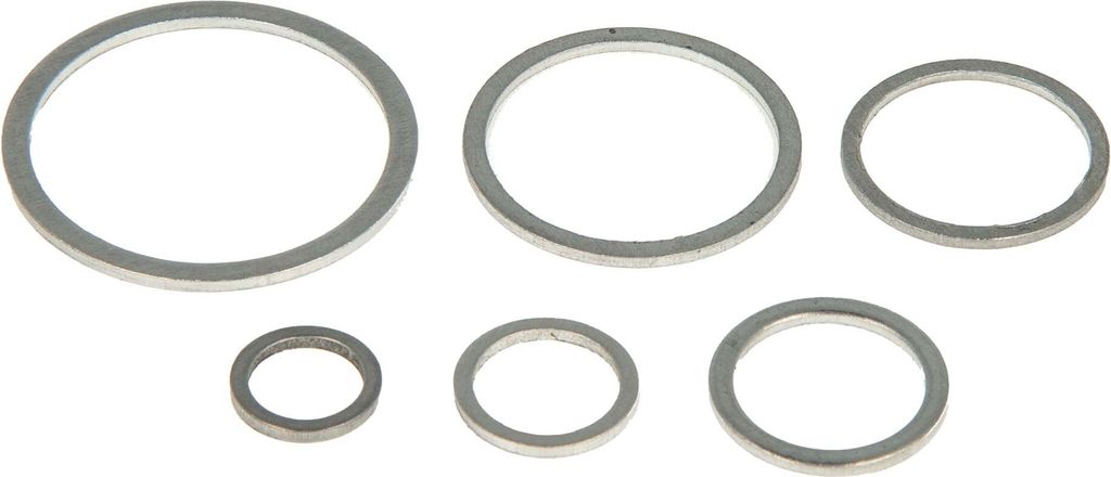 tecuro Aluminium - Flachdichtung, Dichtring, für Ölinstallation - 13 x 17 x 1,5 mm - 1/4 Zoll - DN 8