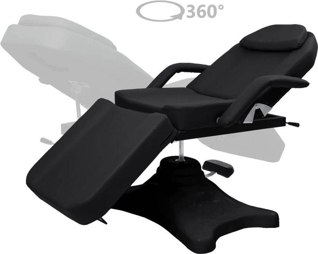 vidaXL Massagetisch Schwarz 180x62x(86,5-118) cm