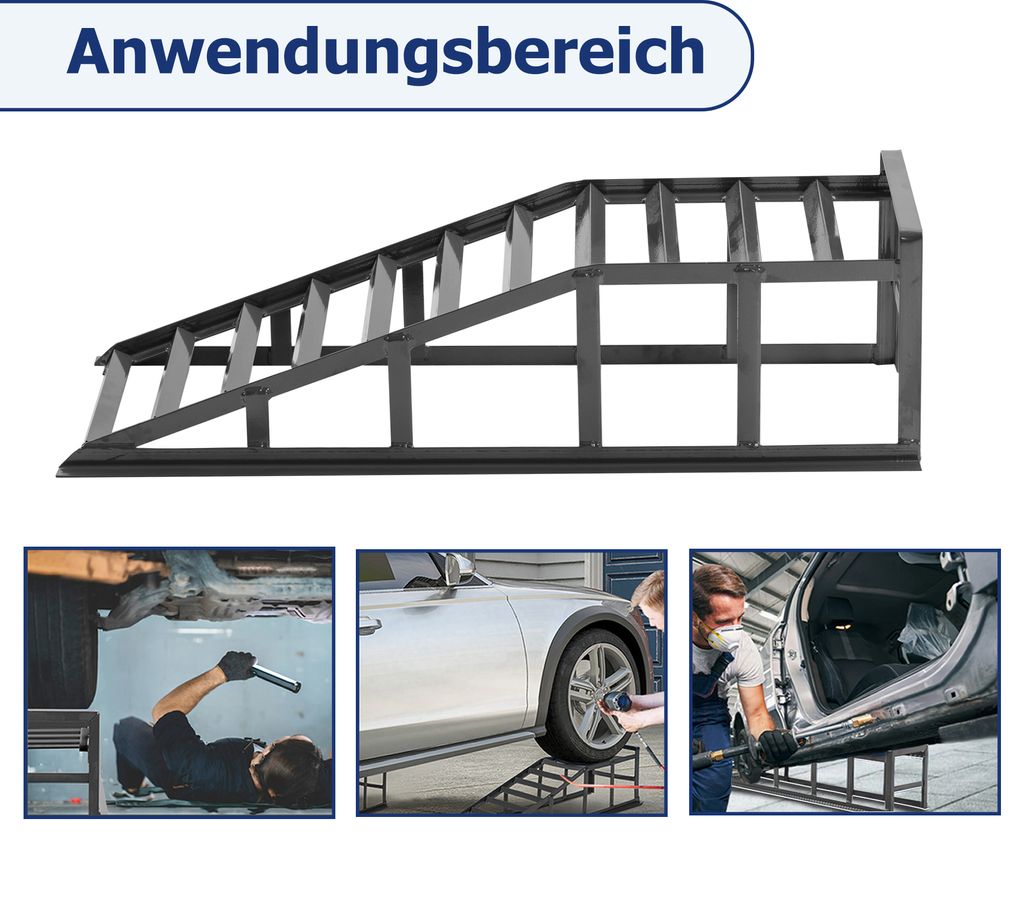 2 x KFZ Auto Auffahrrampe Rampe Wagenheber Hebebühne PKW Produktbild 3