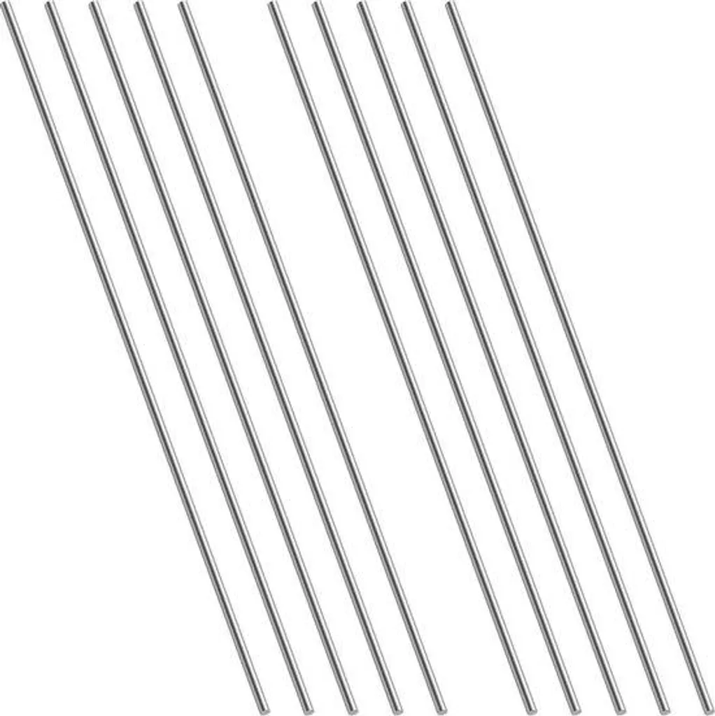 Barres Rondes Pleines en Acier Inox - Lot de 10 Pièces 3x300mm Polyvalentes