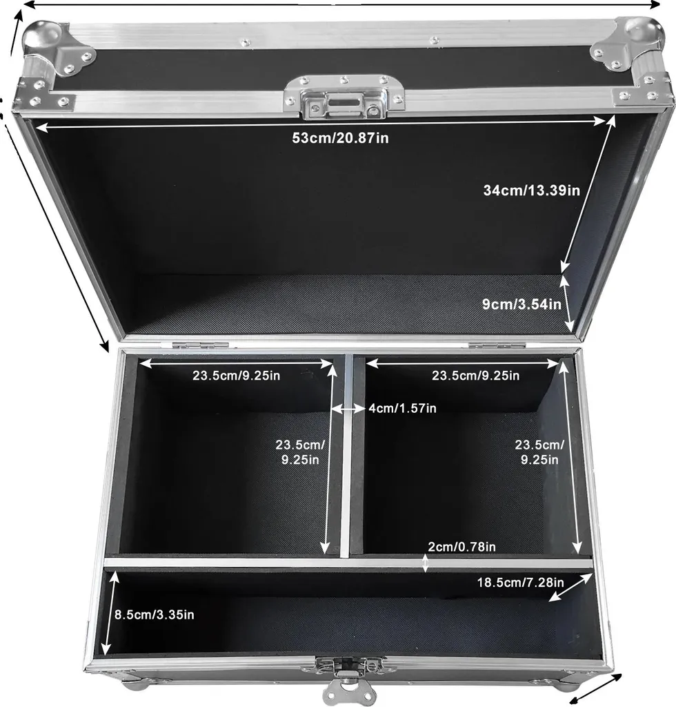 Valise de protection compacte noire pour matériel audio et électronique