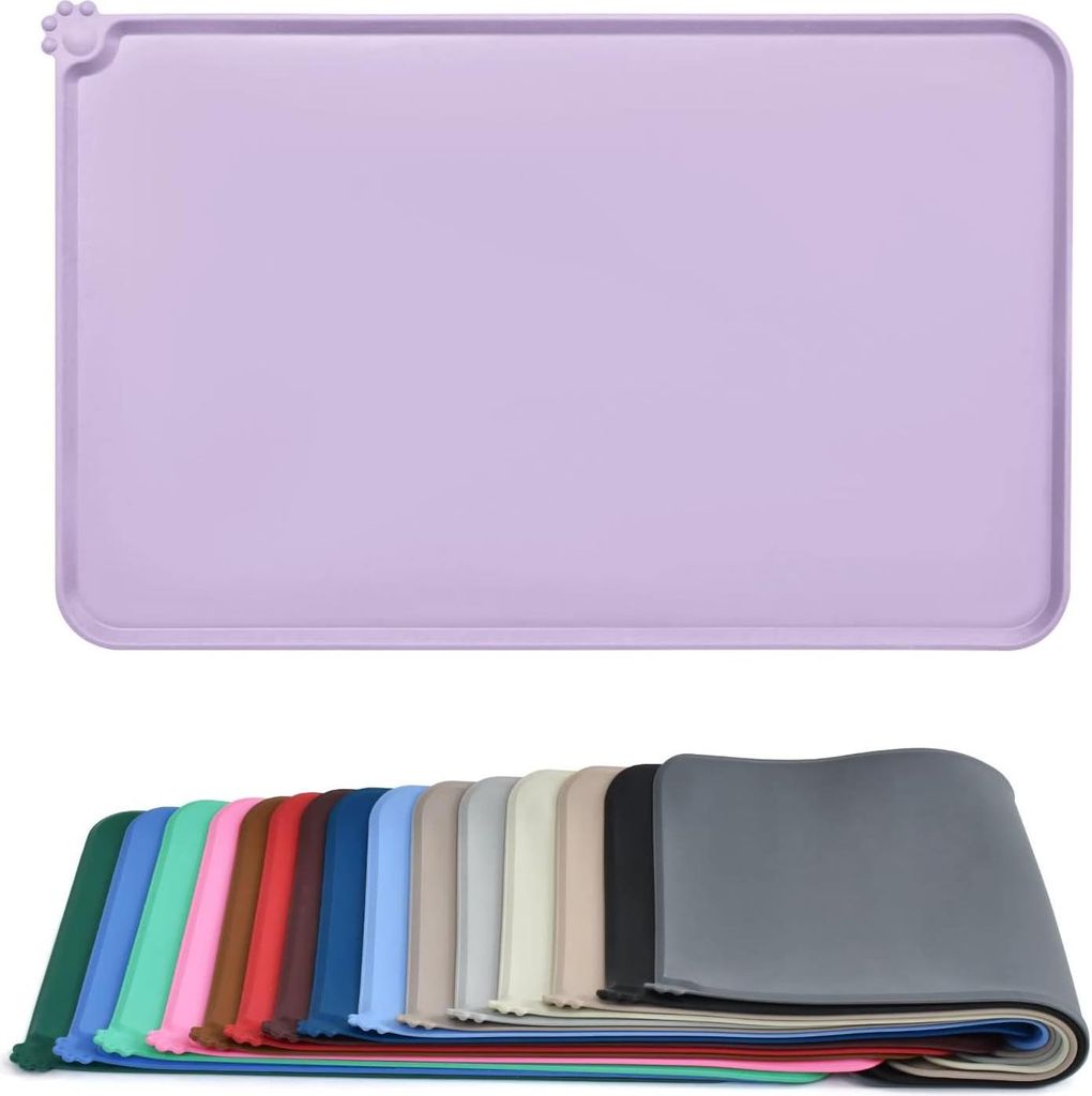 Silikon wasserdicht Hund und Katze Haustier Fütterung Matte,Anti-Rutsch-Tiernapf Matte,Haustier Fütterung Matte