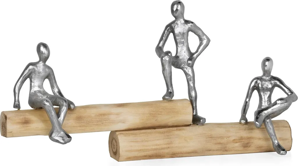 Grande Sculpture Amis pour la Vie 45x9x24 cm Finition Artisanale