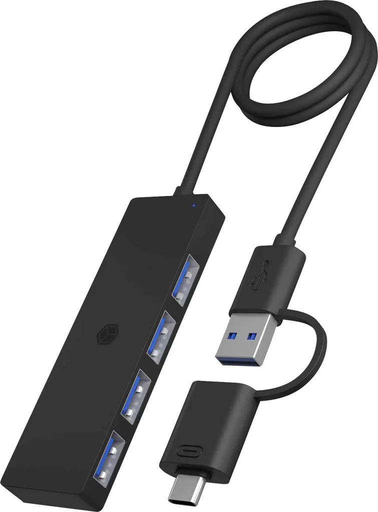 Hub IcyBox IB-HUB1424-C3: 4 Porte USB 3.2 Gen 1 per PC e Mac