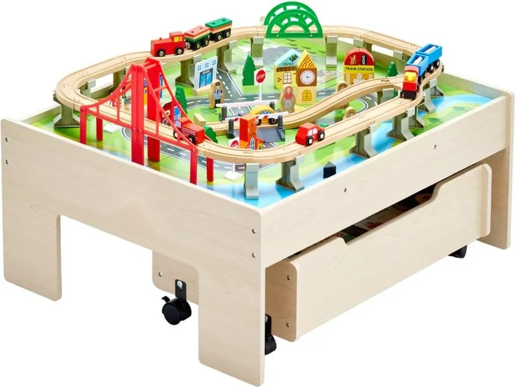 Table de train multi-activité 3 en 1 évolutive avec 100 accessoires jeu - 9
