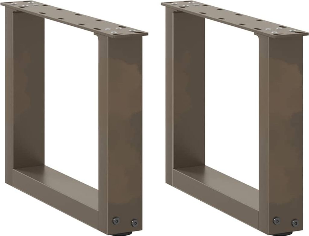 Couchtischbeine U-Form 2 Stk. Naturstahl 40x(30-31) cm Stahl