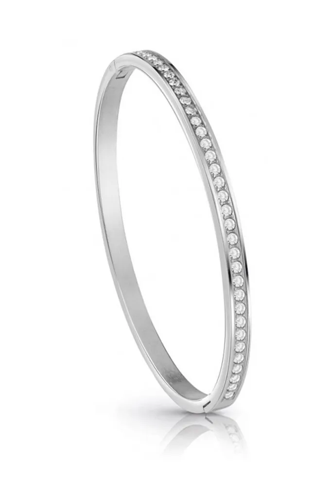 Gourmette Guess Femme Argentée avec Logo Gravé Modèle JUBB02248J