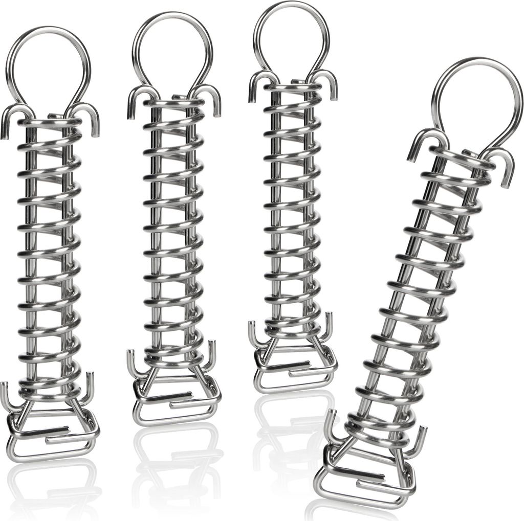 COM-FOUR® 4 stuks spiraalveer van roestvrij staal met Productafbeelding 