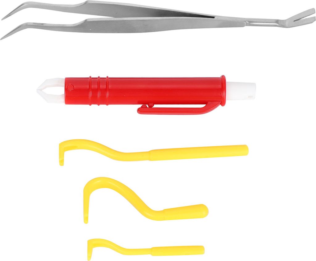 5pcs/Set Pet Laus Läuse Klemme Floa Clip Entfernung Werkzeug Kit Ticks Remover für Hundekatyellow Red Pen
