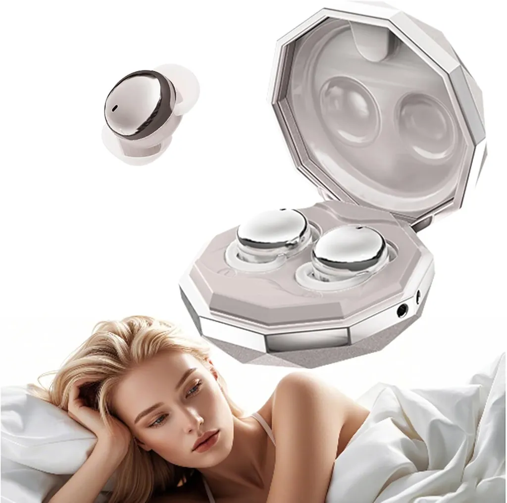 Migliora il Sonno con Mini Auricolari Bluetooth 5.4 - Invisibili e Soft