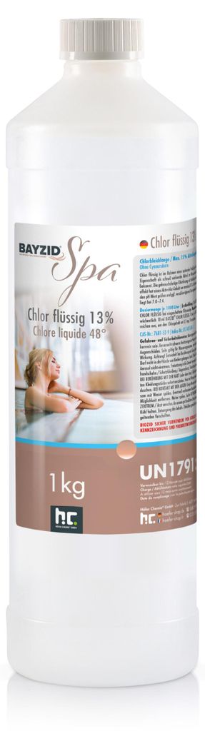 1x1 kg BAYZID® SPA Flüssigchlor zur schnellen Wasserpflege Produktbild 