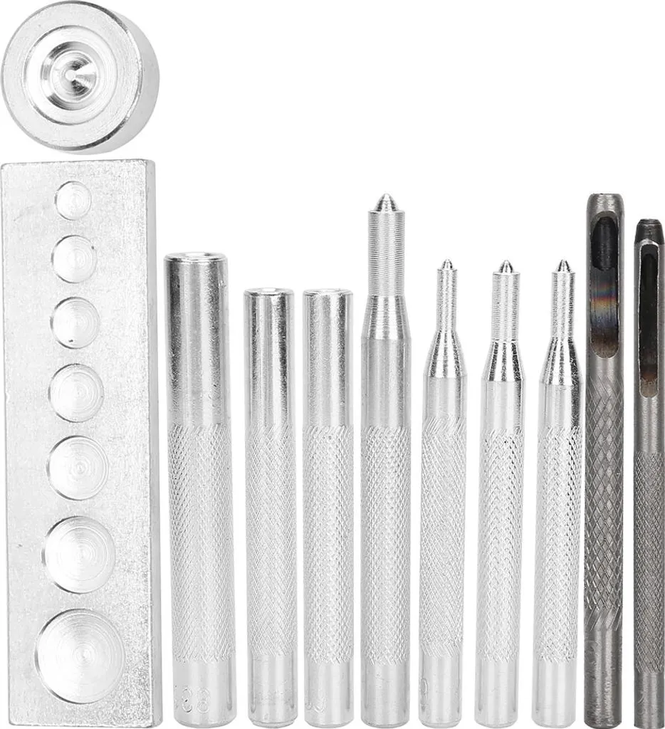 Kit 7 in 1 Bottoniera e Punzonatura Pelle: Fai da Te Professionale