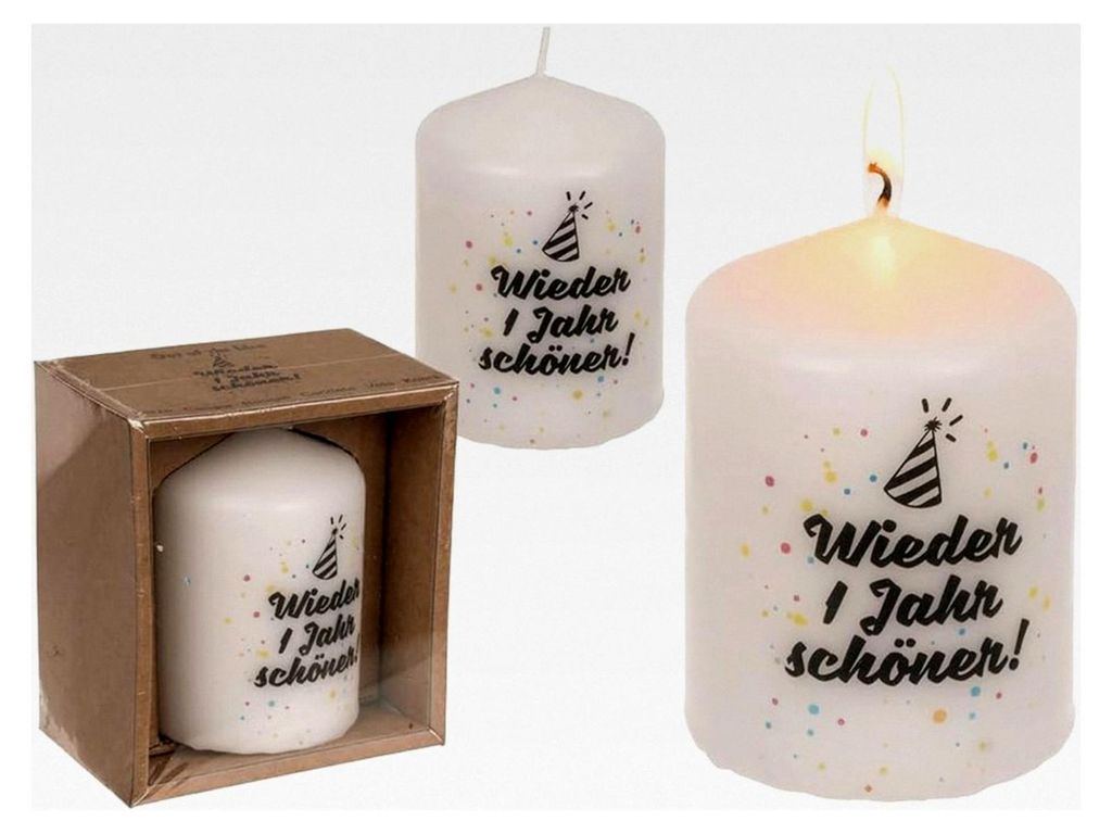 Stumpenkerze zum Geburtstag