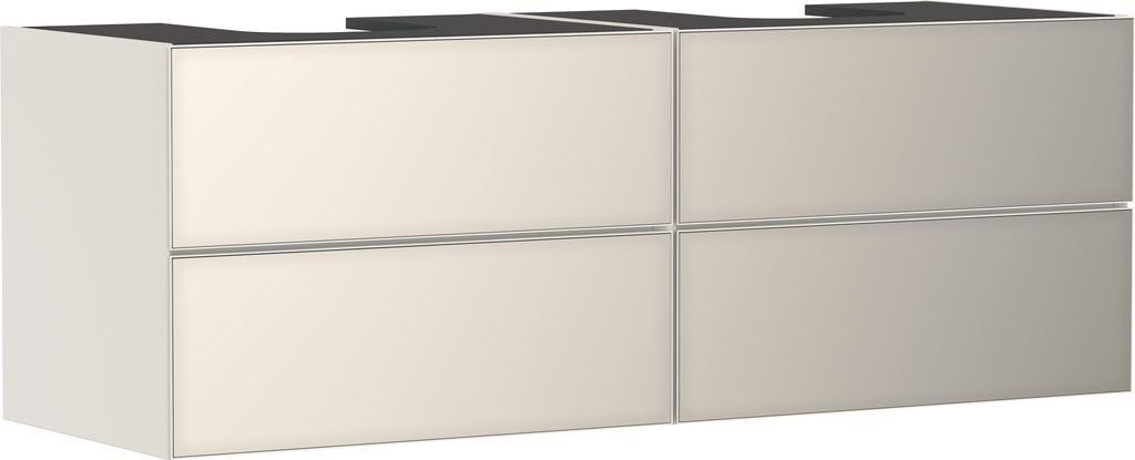 hansgrohe Xevolos E Waschtischunterschrank, 4 Schubkästen, 2 Ausschnitte, 1570x550x555mm, für Konsole mit 2 Aufsatzwaschtischen, 54200790