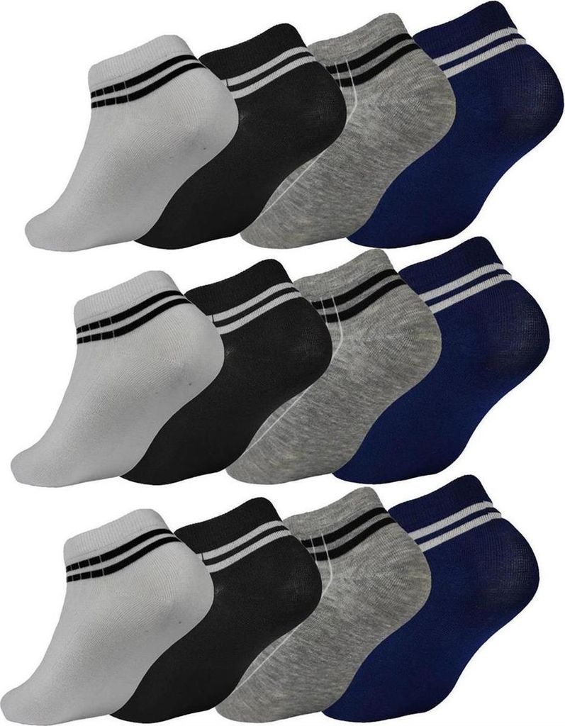 12 Paar Damen Sneaker Socken mit Muster Baumwolle, 12 Paar, Produktbild 