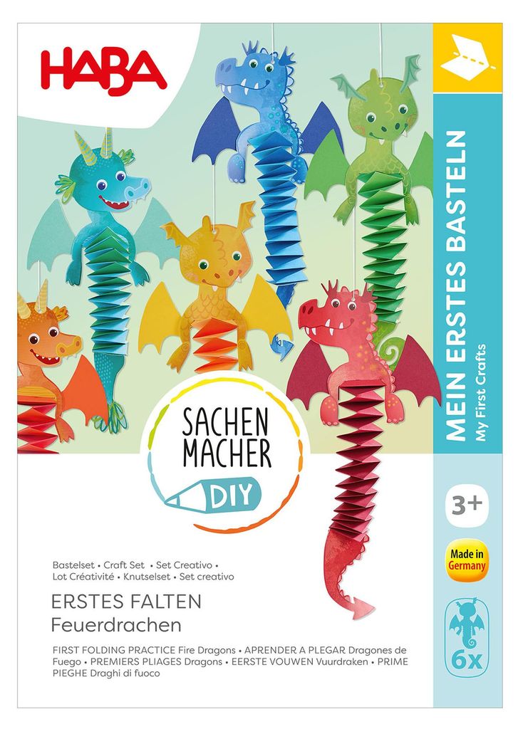HABA Bastelset - Erstes Falten Feuerdrachen Produktbild 