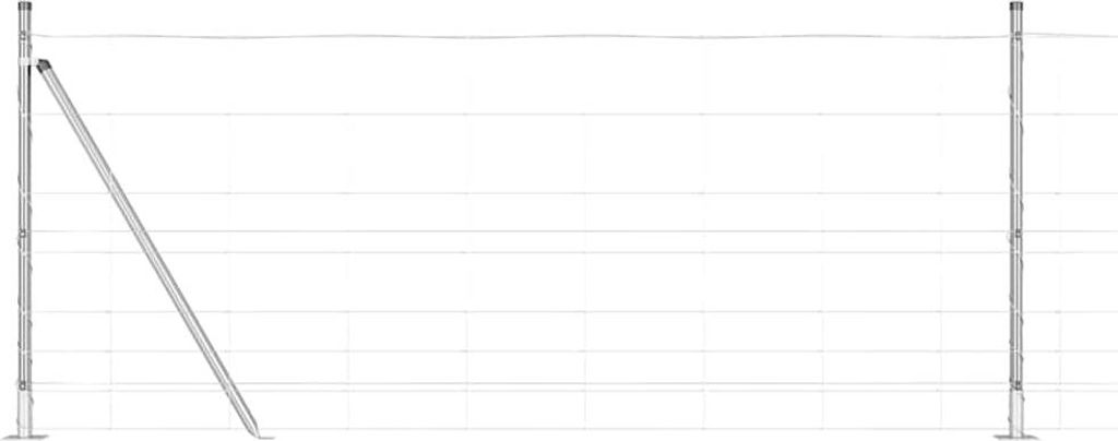 vidaXL Zaunpfosten Galvanisiert 25 x 1 m Stahl