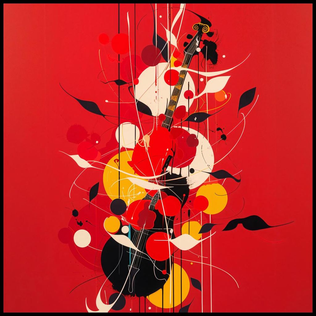 Plakat 90x90cm Melodische Farbe