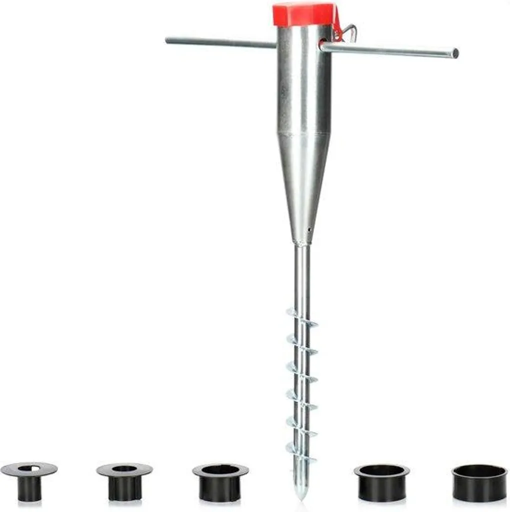 Pied pour parasols réglable 25-60 mm - Acier robuste coloris vert