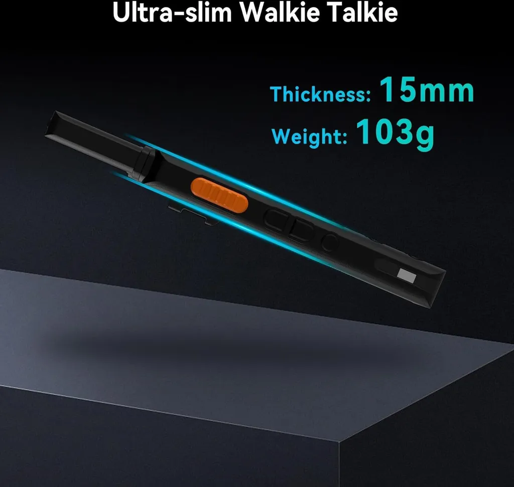 Radio bidirectionnelle rechargeable USB C avec kit mains libres (10 unités) - 2