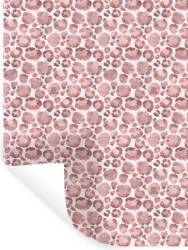 MuchoWow Wandtattoo Wandsticker Wandaufkleber Pantherdruck - Rosa - Aquarellfarbe 60x80 cm Selbstklebend und Repositionierbar - Repositionierbar ...