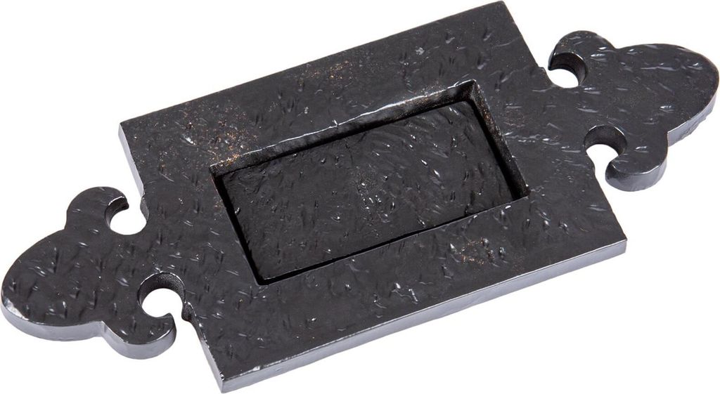 Fleur de lis Buchstabenplatte Gusseisen Antike Box W151mm x H107mm schwarz