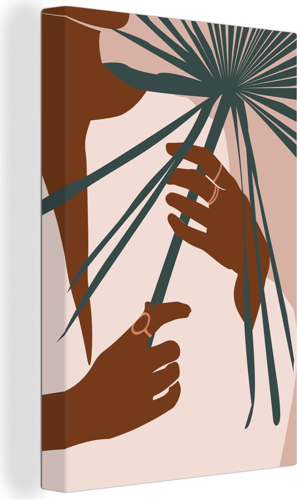 OneMillionCanvasses - Leinwandbilder - 90x140 cm, Frau - Pflanze - Sommer, Wandbilder Kunstdruck Wanddekoration - Wandschmucke - Schlafzimmer