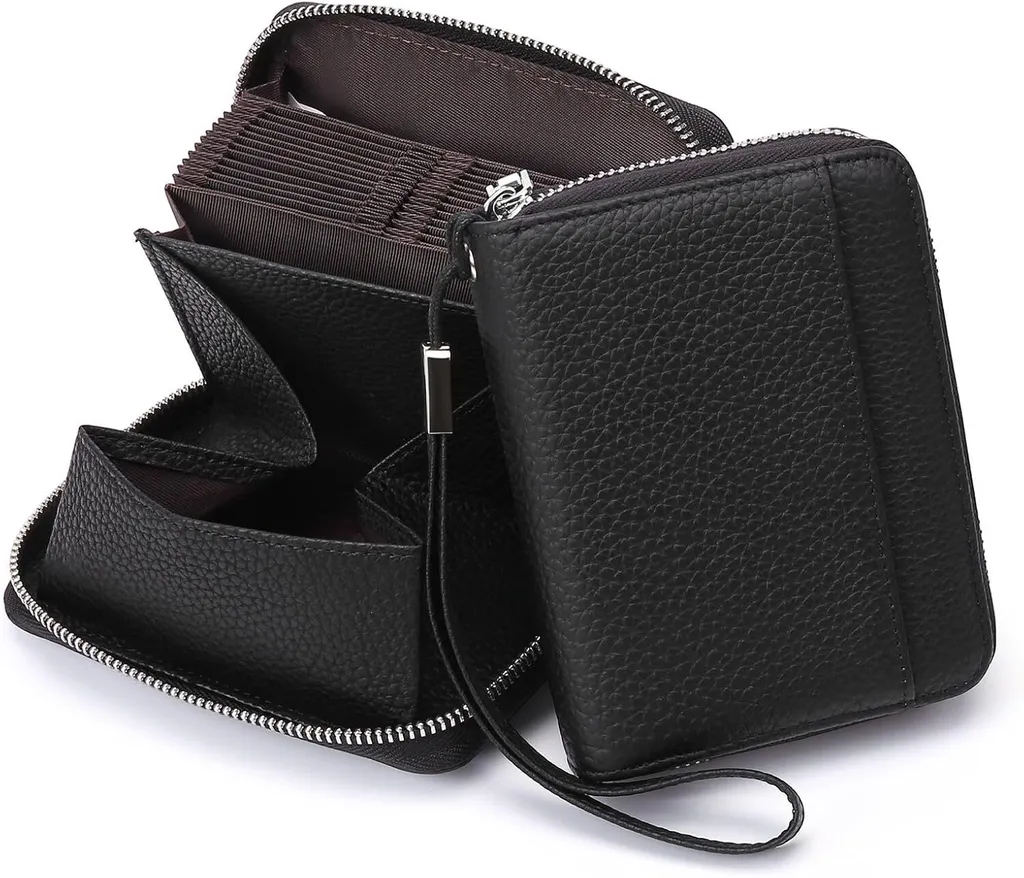 Portafoglio Donna Piccolo RFID - Porta Biglietti Visita con Zip