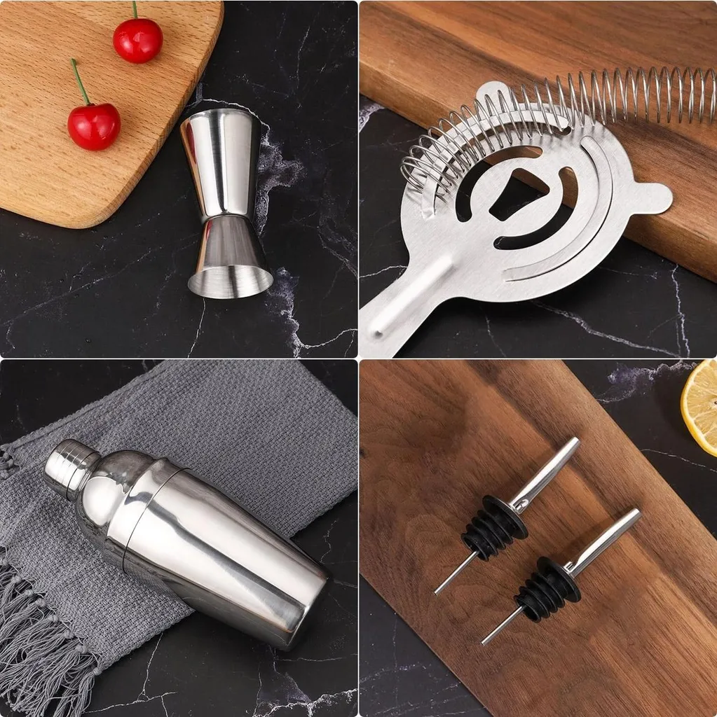 Set Preparazione Cocktail LOGAN 11 Accessori | Robusto e Completo - 12