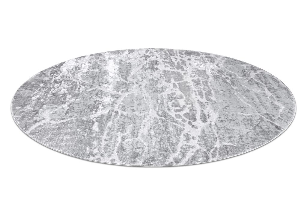 Modern MEFE Teppich Kreis 6182 Beton - Strukturell zwei Ebenen aus Vlies grau Grau rund 160 cm