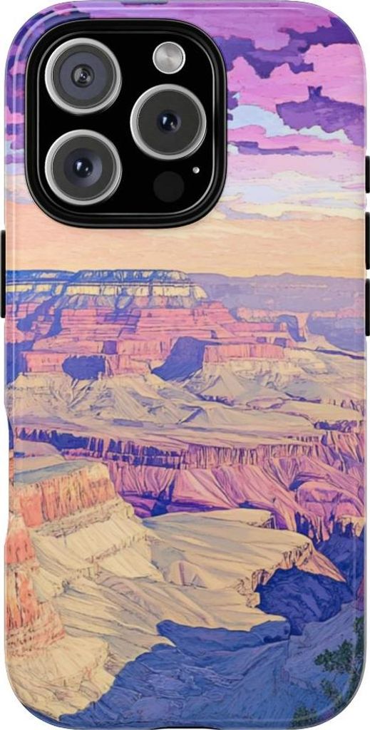 Bunte Canyon-Landschaft – Hülle Kompatibel mit iPhone 16 Pro
