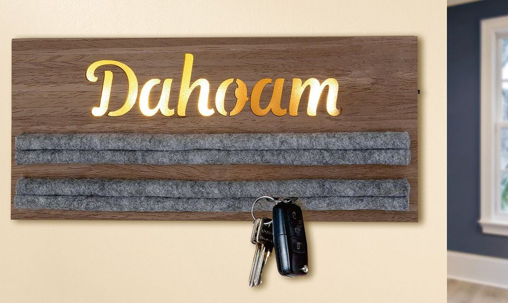 Gilde MDF LED Schlüsselbrett Dahoam VE 2 (BxHxL) 34 cm x 14 cm x 3 cm braun Top Angebot reg. 10,95 Sie kaufen hier immer ein Set von 2 gleichen Ar...