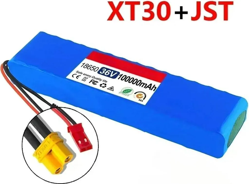 Batteria Ricambio 36V 100Ah 10S3P per E-Scooter | Qualità 18650 Rosa