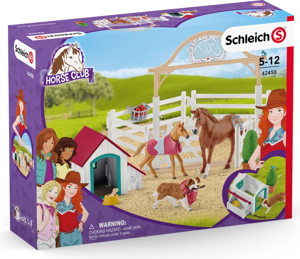 Schleich Horse Club Hannahs Gastpferde mit Hündin Ruby, Produktbild 