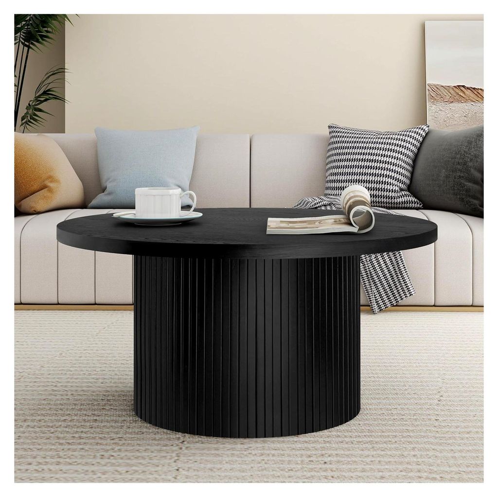 Runder Couchtisch aus Massivholz, Wohnbereich, Tisch