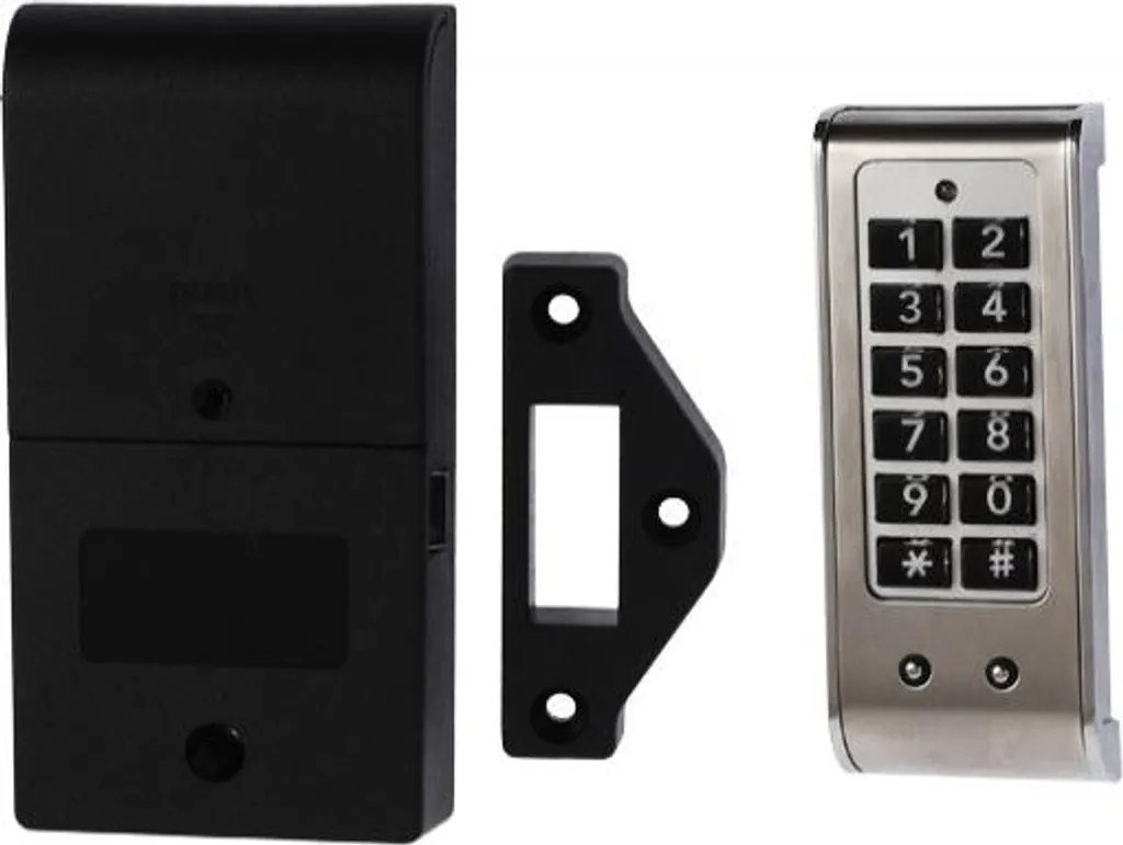 Serrure à code KM-61K avec panneau inox pour casiers et placards