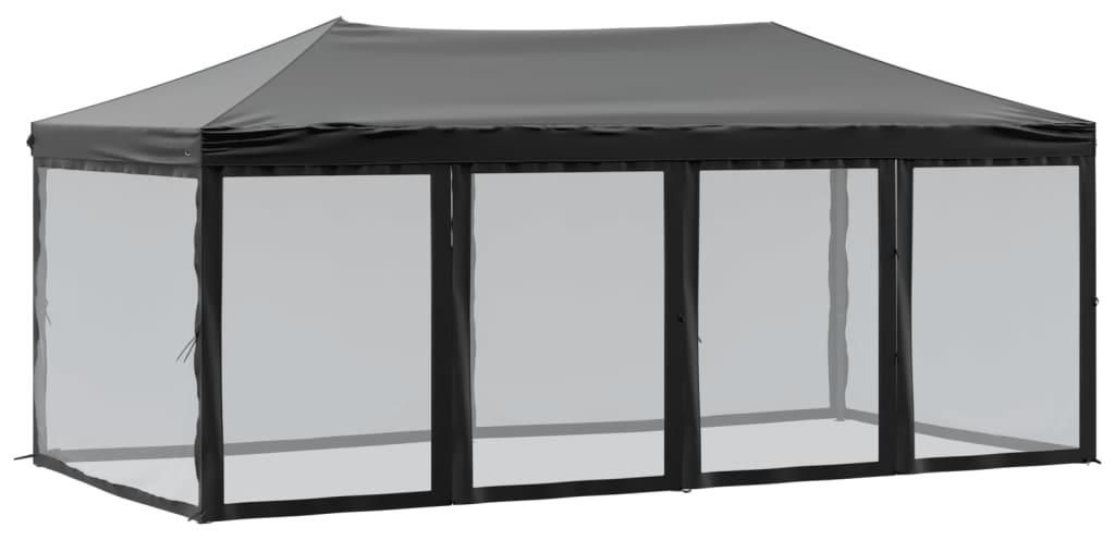 vidaXL Partyzelt Faltbar mit Seitenwänden Schwarz 3x6 m Produktbild 